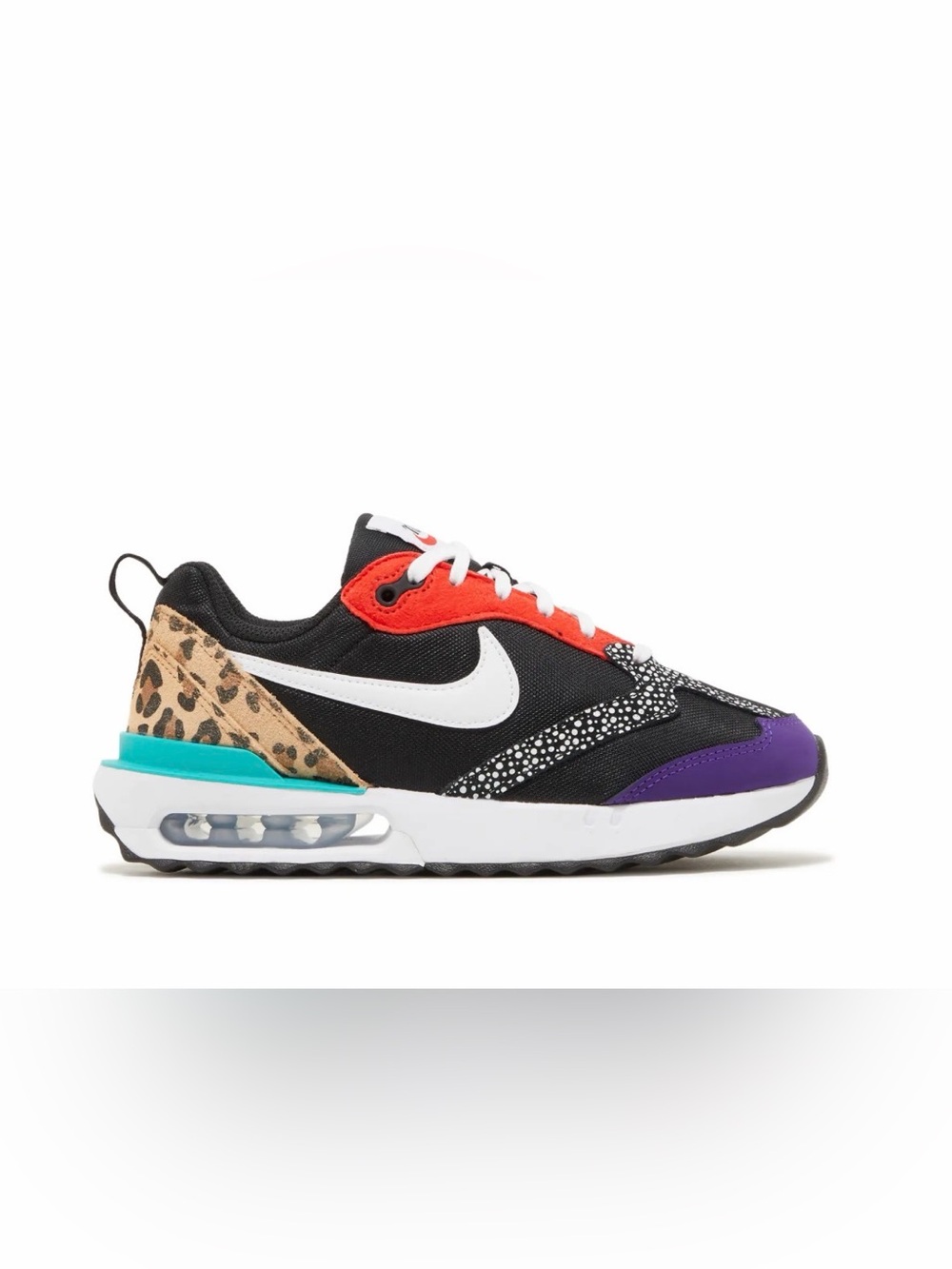 Nike Women's Black/White/Red/Purple Leopard Athletic Sneakers